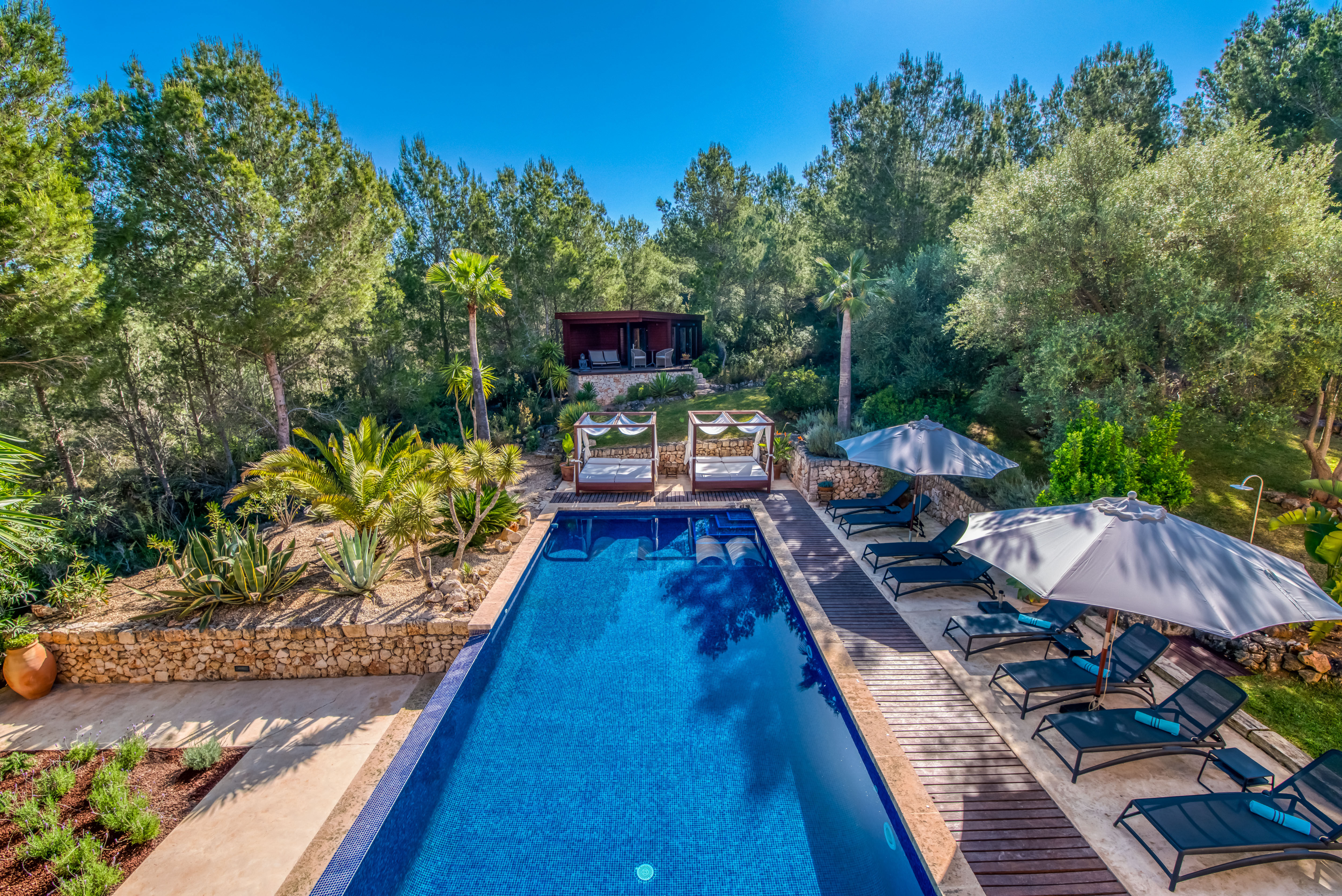 Blick von der oberen Terrasse